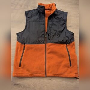 PGA Tour Mens Vest - Medium Orange And Black Fleece